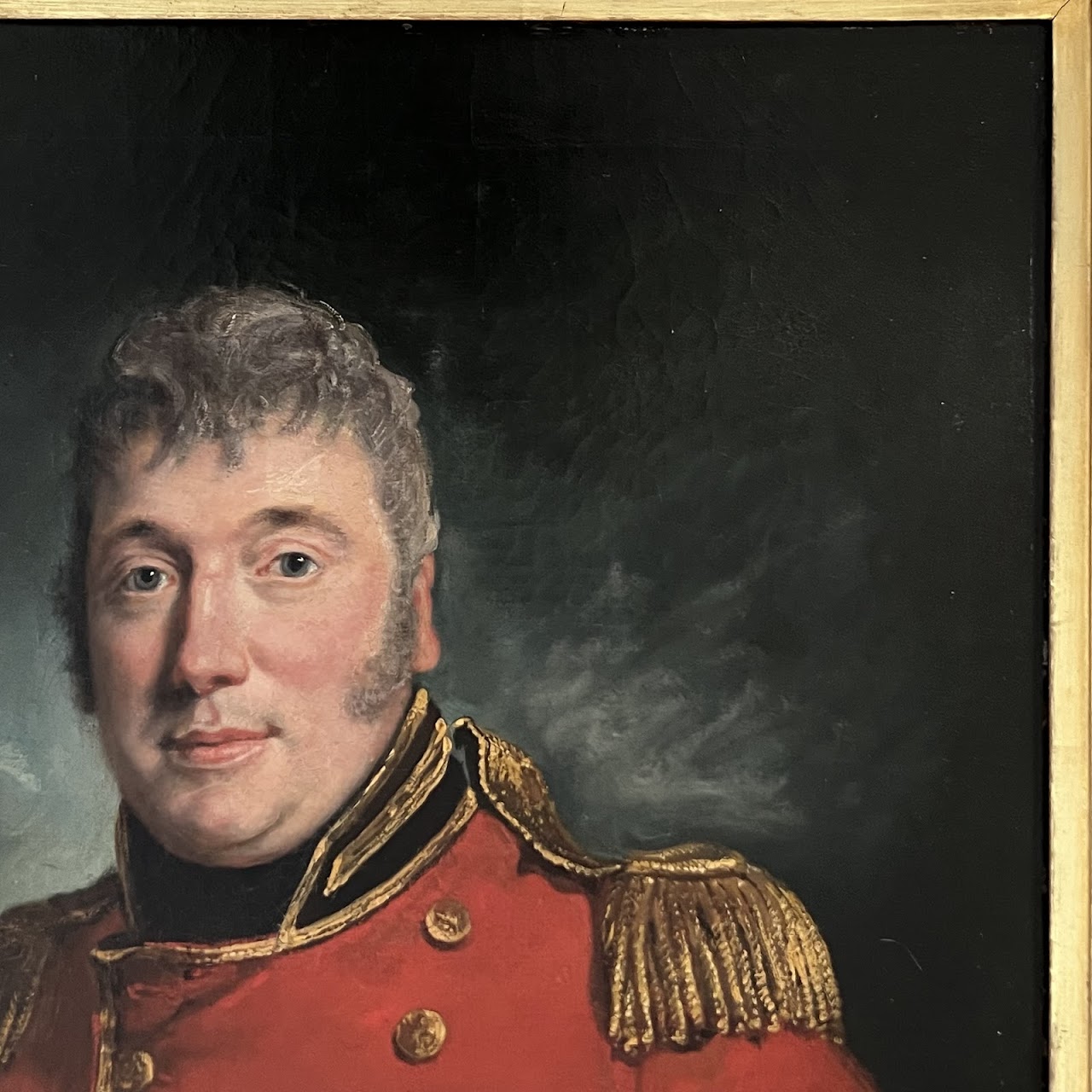 'Colonel William Hardy' Vintage Oil Portrait Painting