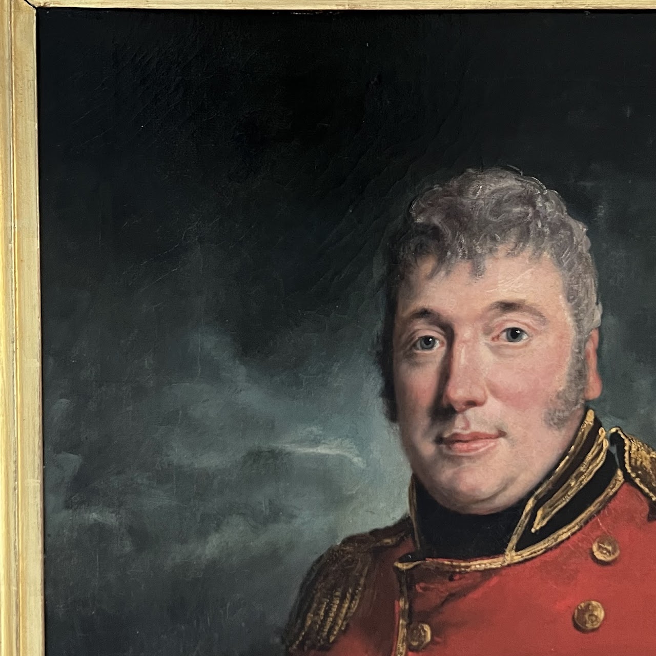 'Colonel William Hardy' Vintage Oil Portrait Painting