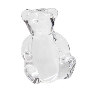 Steuben Crystal Teddy Bear Hand Cooler