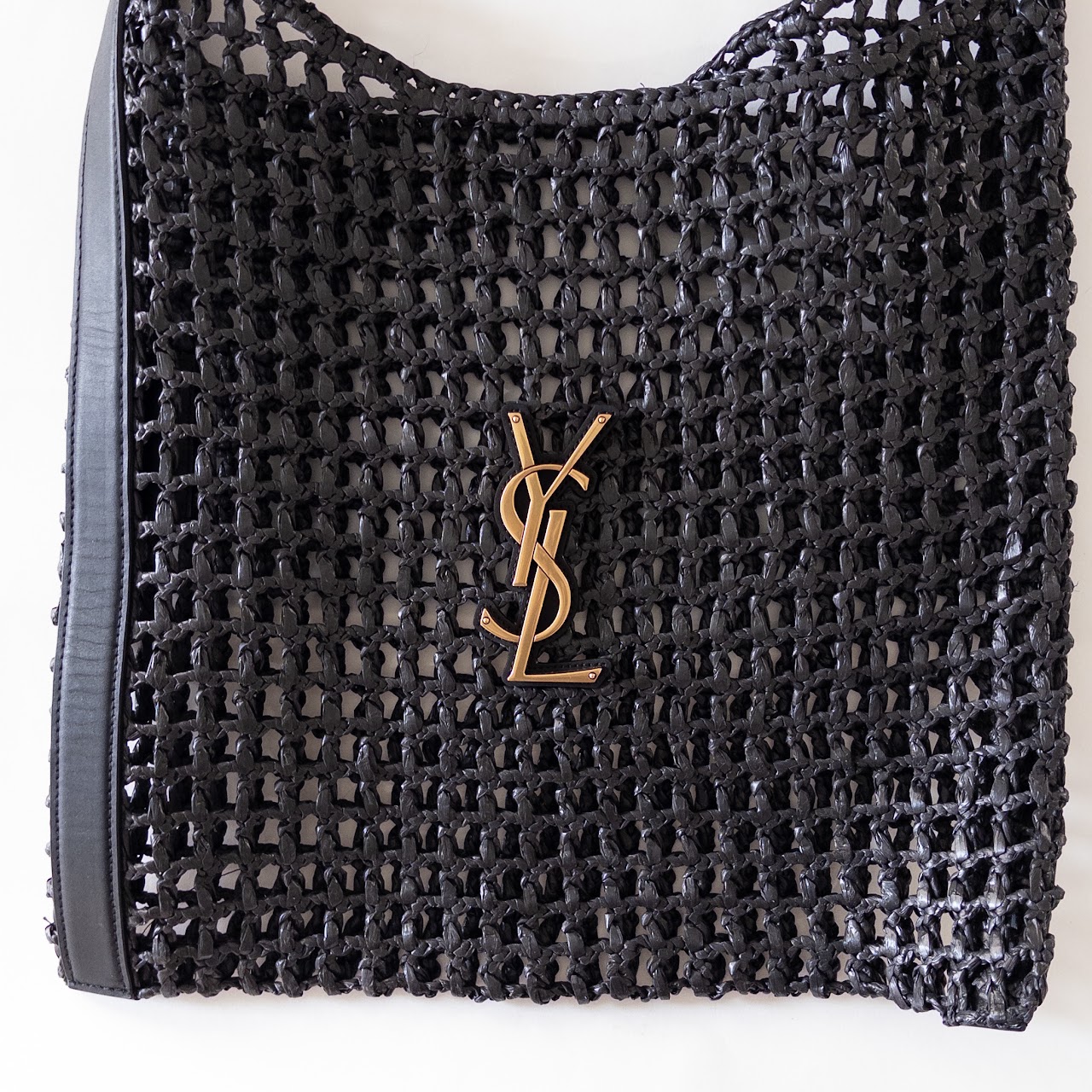 Yves Saint Laurent Oxalis Raffia Tote Bag