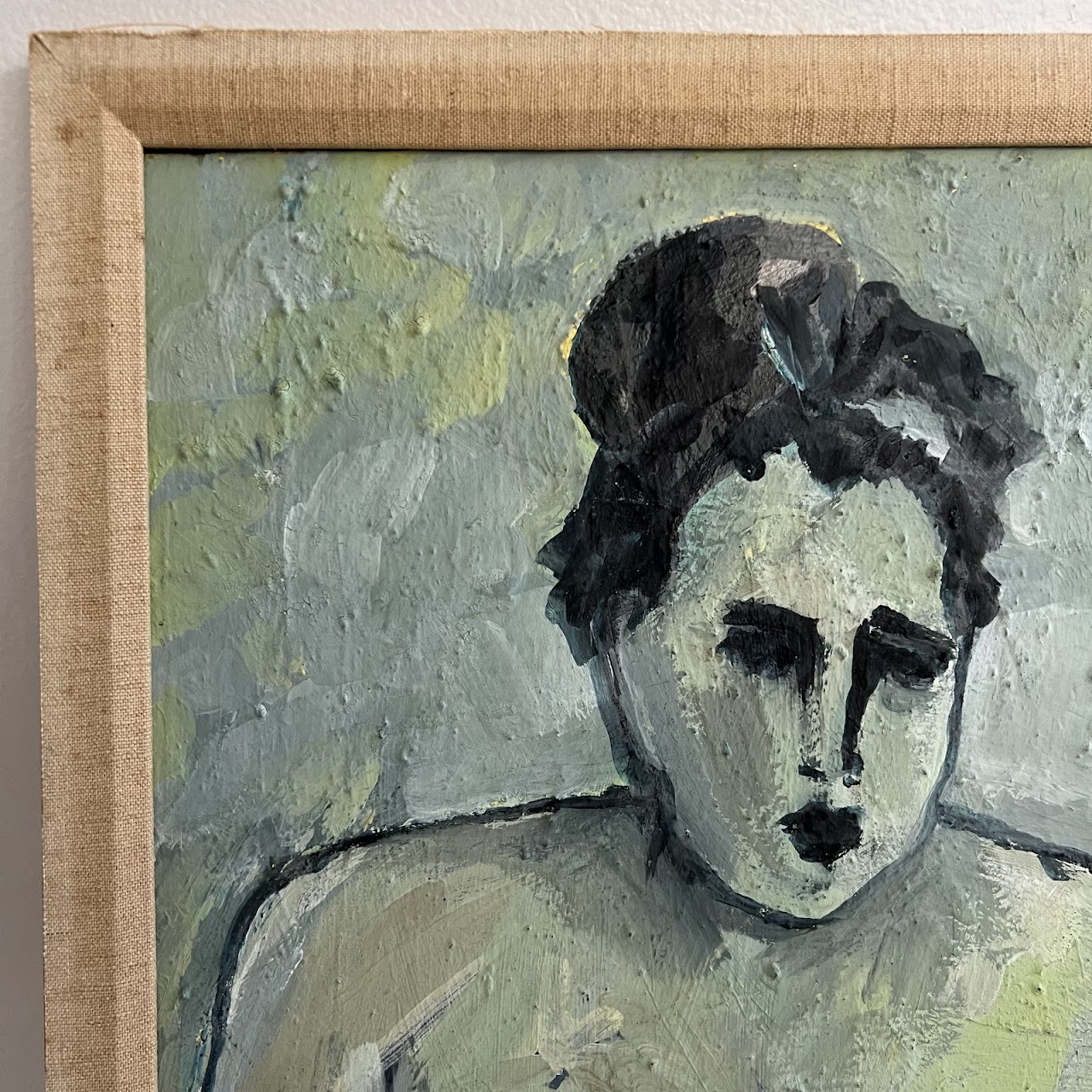 Dennis Signed Mid-Century Figural Oil Painting