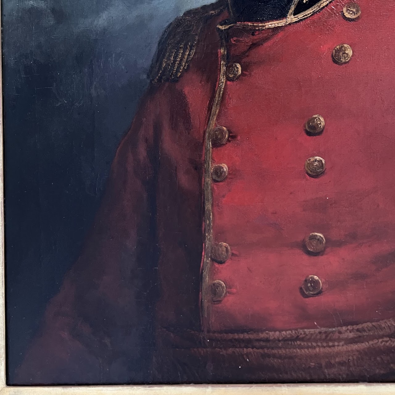 'Colonel William Hardy' Vintage Oil Portrait Painting