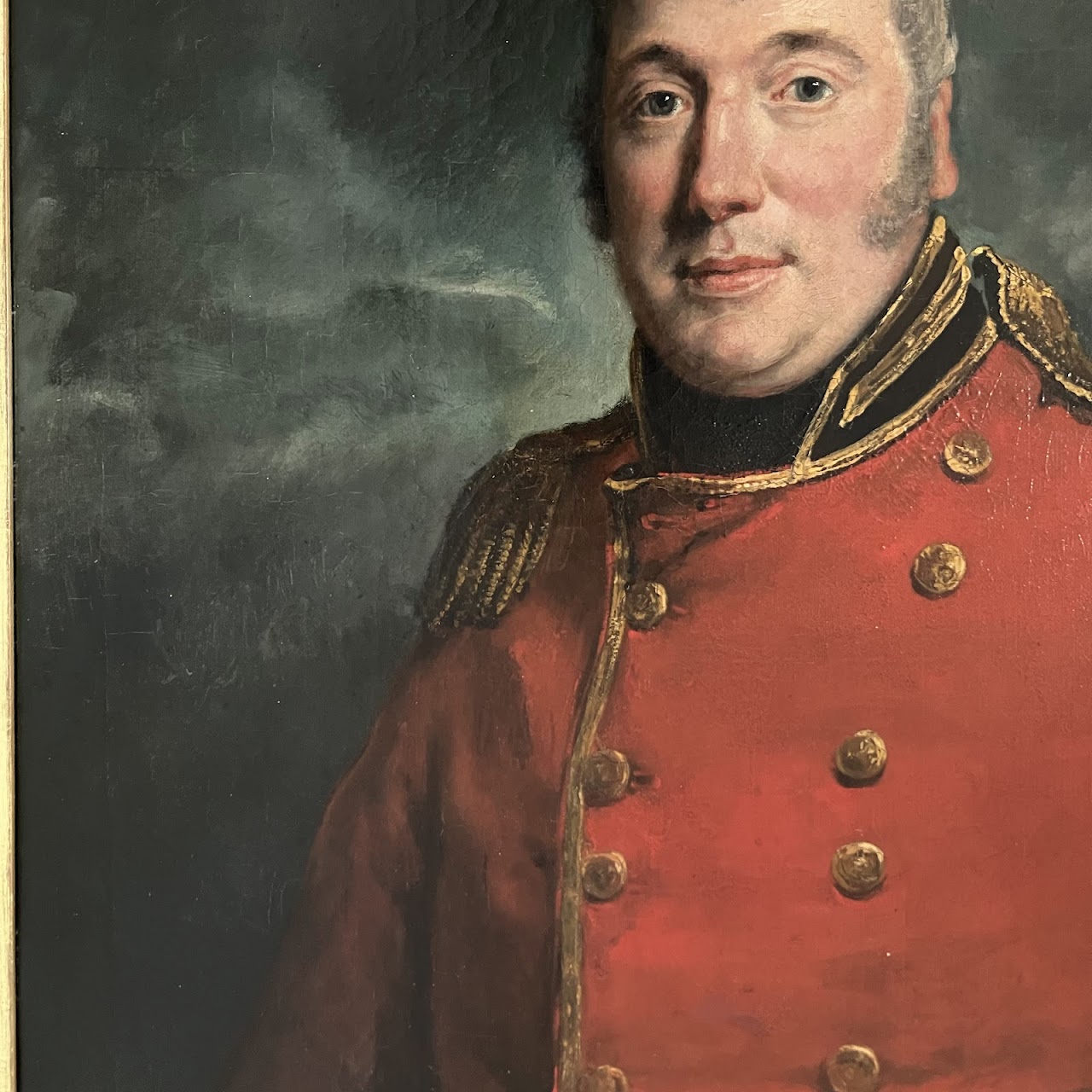 'Colonel William Hardy' Vintage Oil Portrait Painting