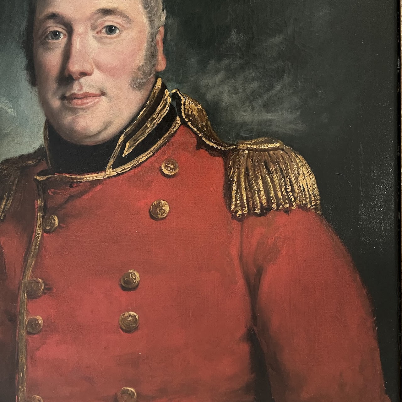 'Colonel William Hardy' Vintage Oil Portrait Painting