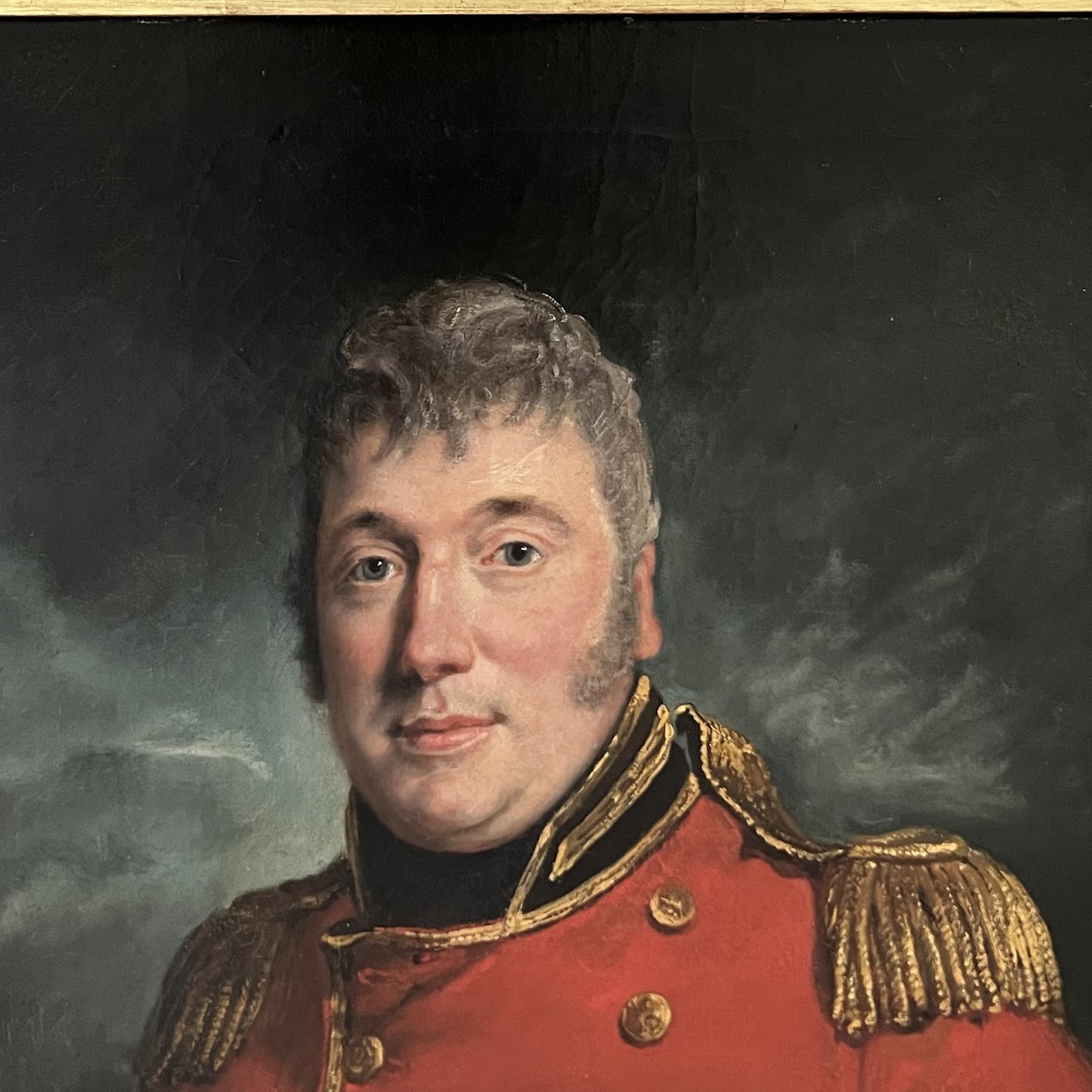 'Colonel William Hardy' Vintage Oil Portrait Painting