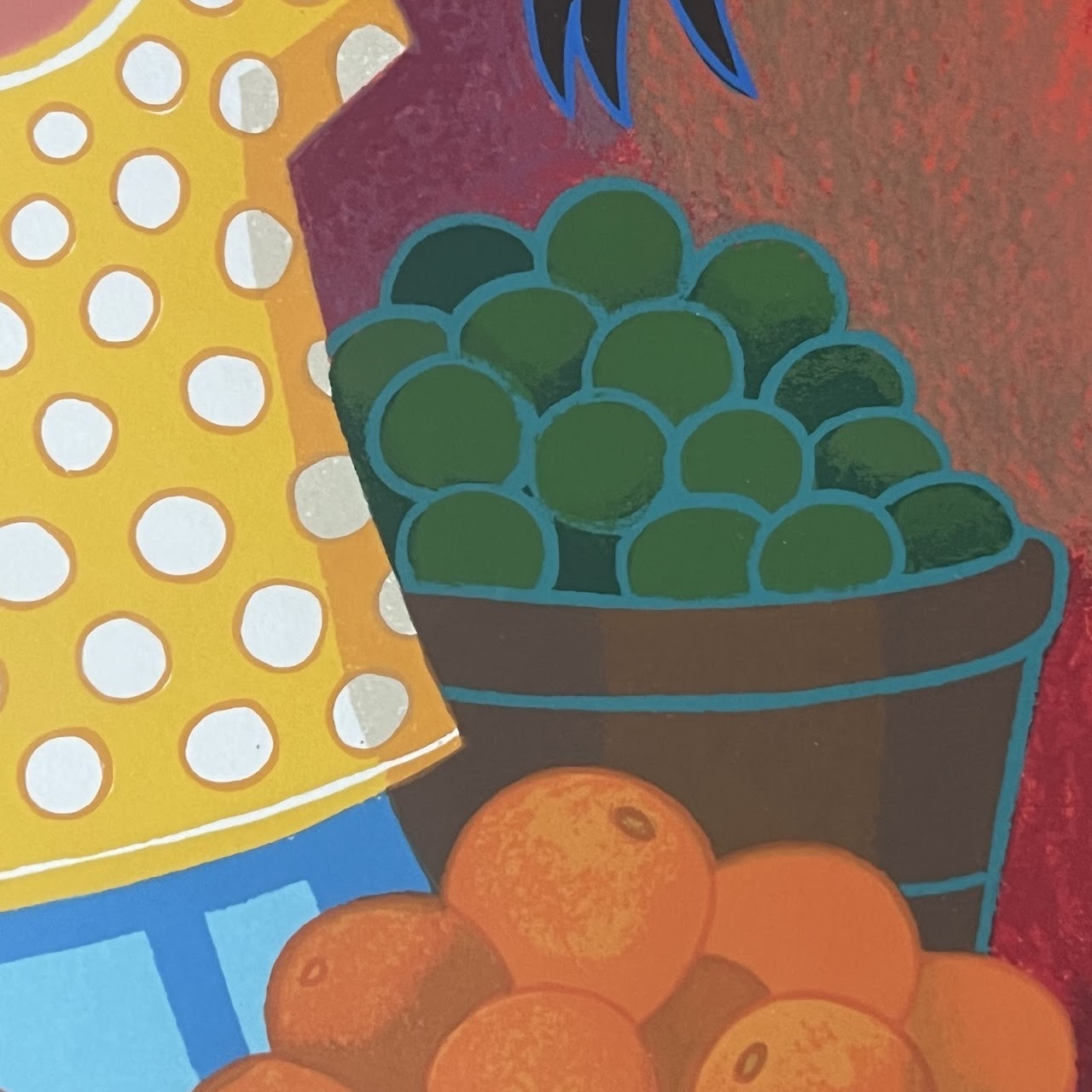 Trinidad Osorio 'Fruit Market II' Signed Serigraph