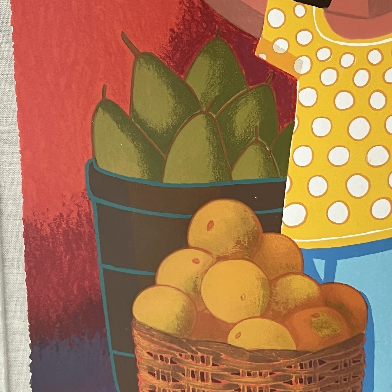 Trinidad Osorio 'Fruit Market II' Signed Serigraph