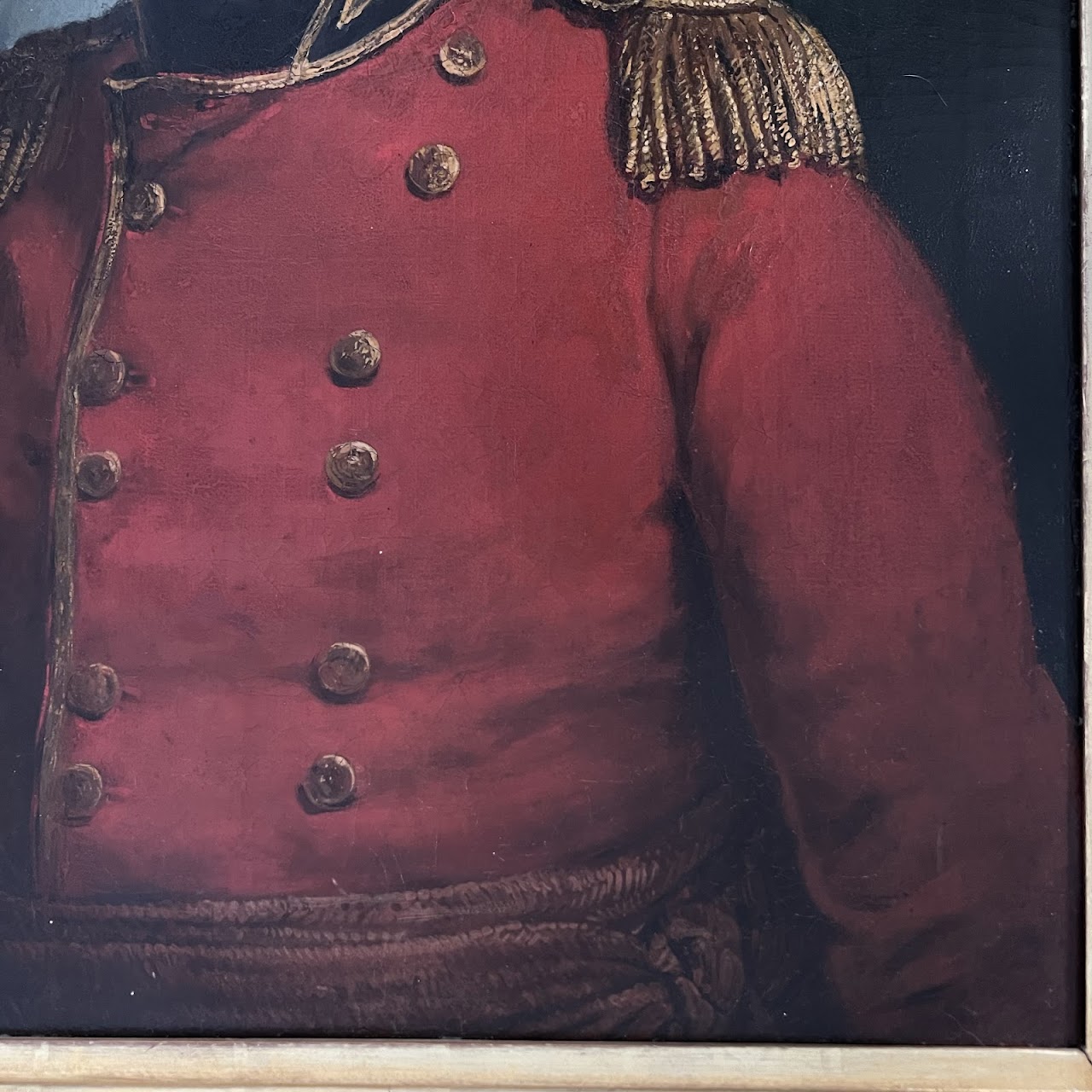 'Colonel William Hardy' Vintage Oil Portrait Painting