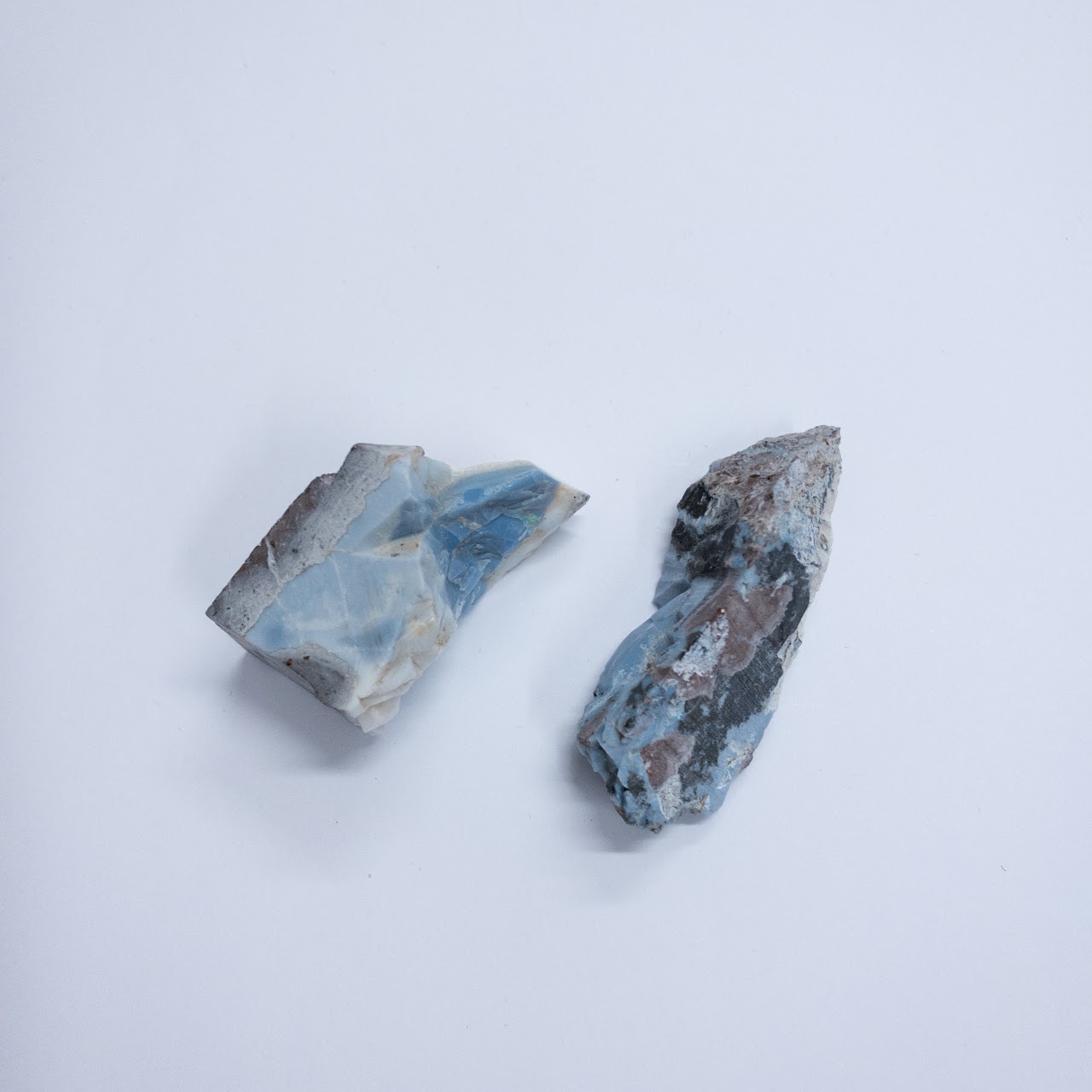 Arizona Blue Opal Small Pair of Natural Specimens