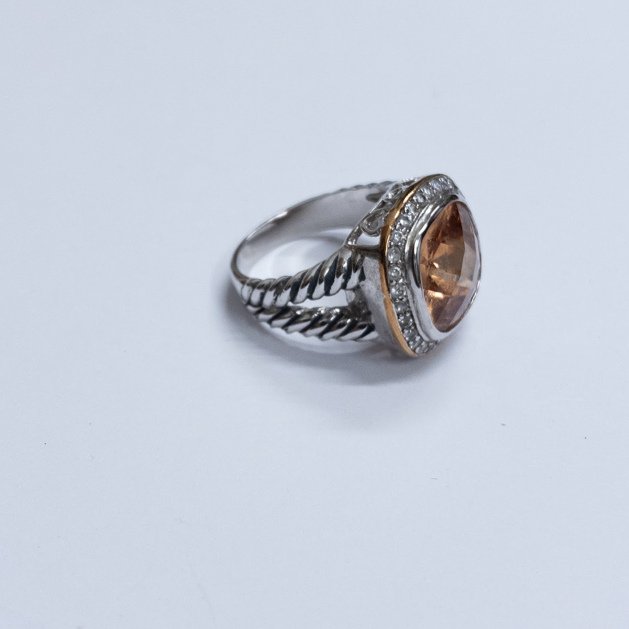 14K Gold and Sterling Silver Cocktail Ring