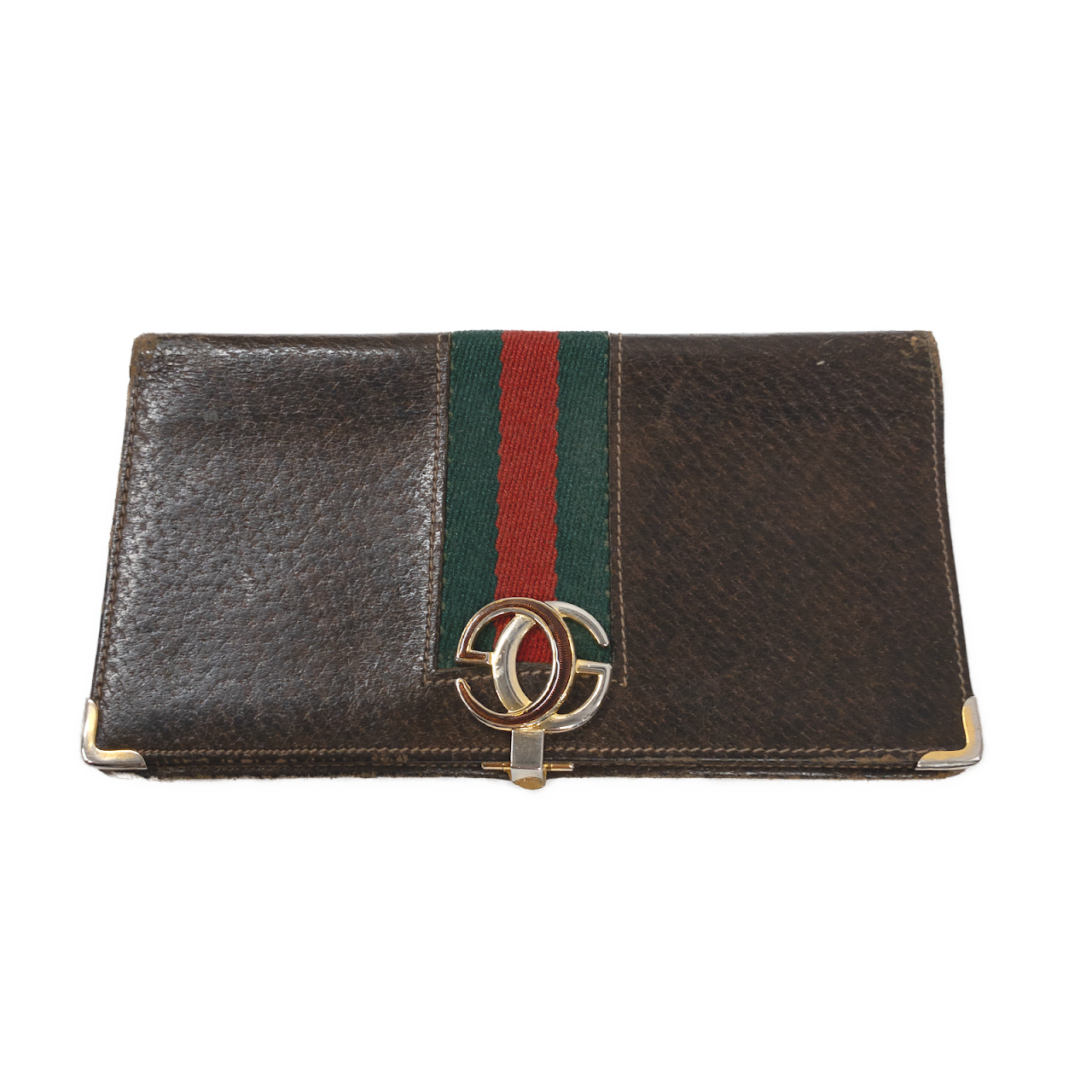 Gucci Vintage Brown Leather Wallet