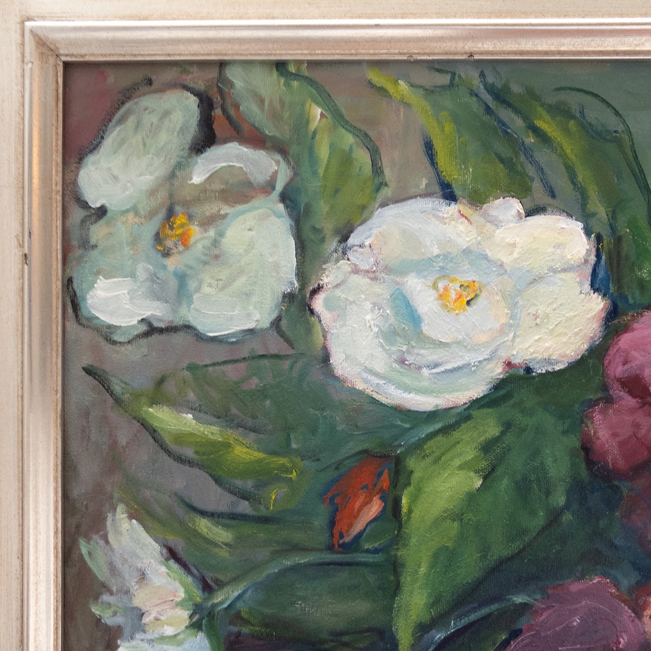 D. Anton Signed Close-Up Floral Still Life