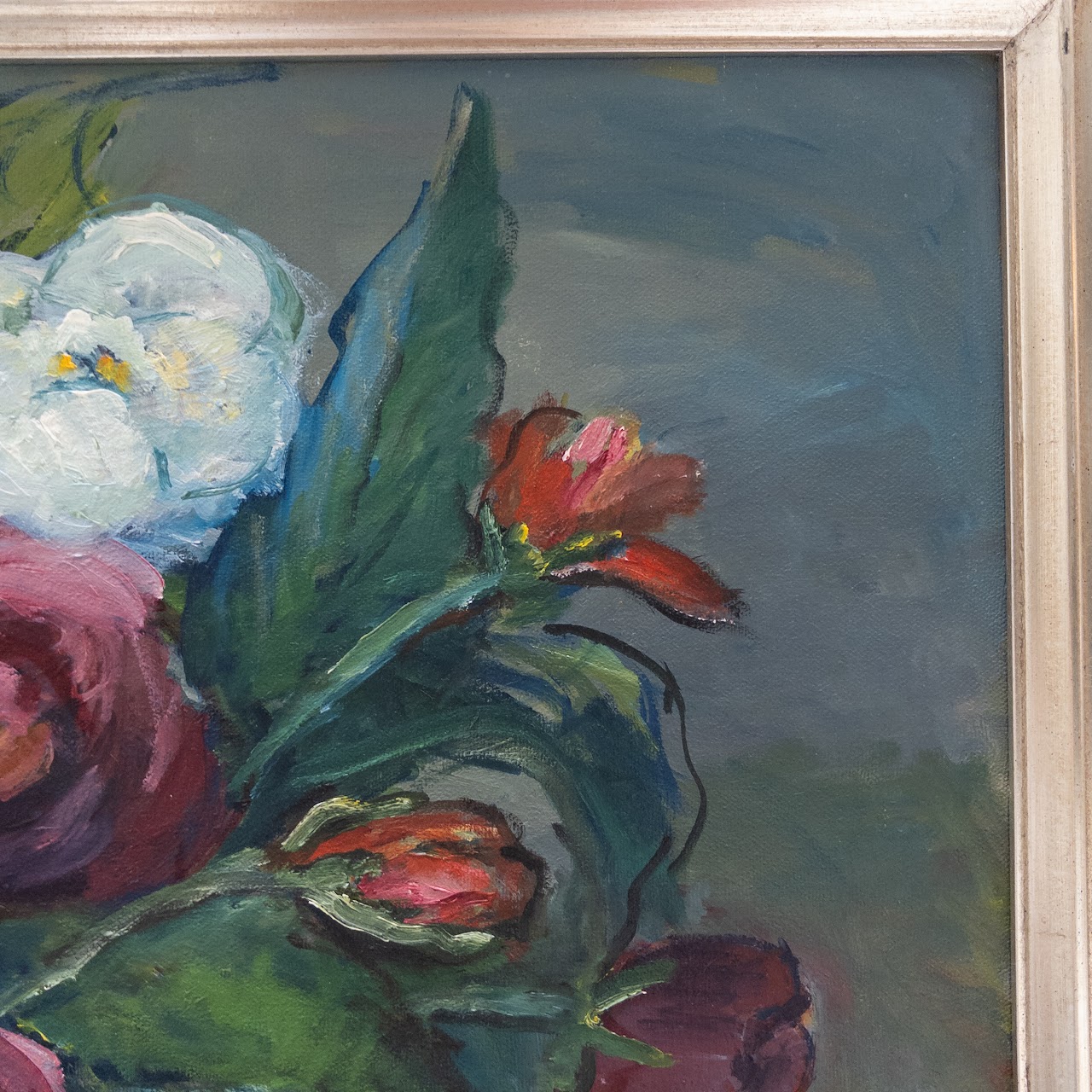 D. Anton Signed Close-Up Floral Still Life