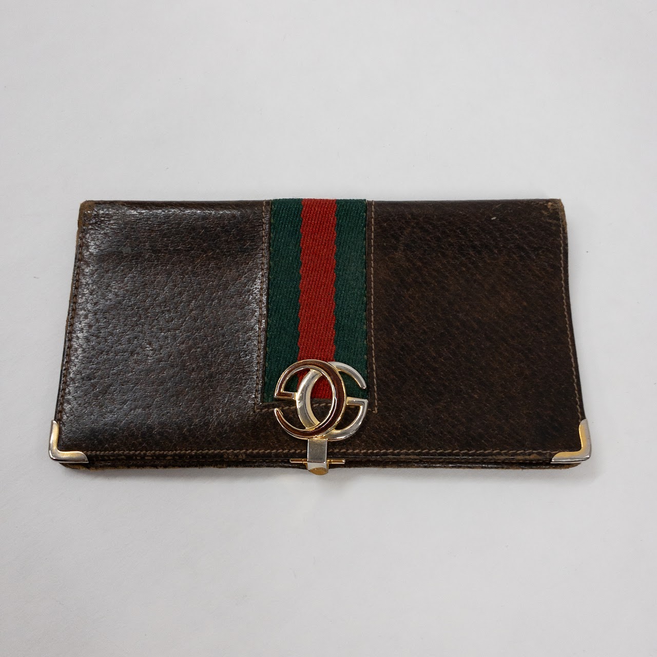 Gucci Vintage Brown Leather Wallet