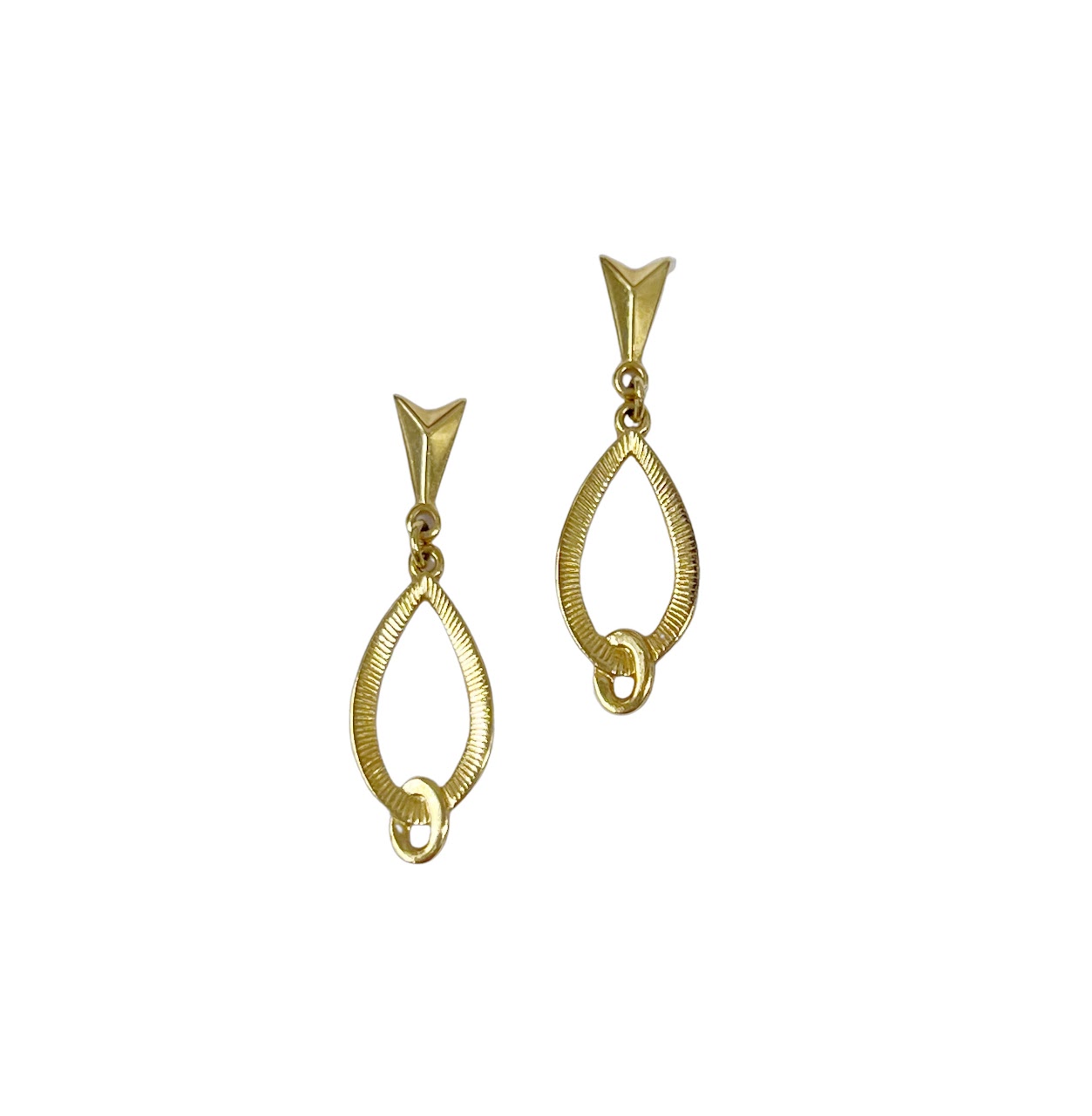 14K Gold Teardrop Earrings