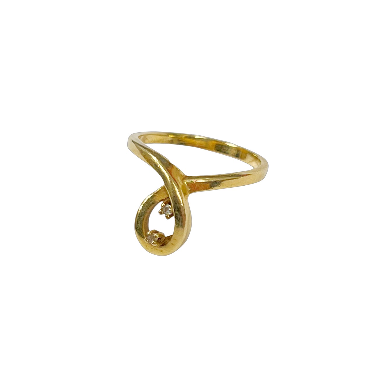 14K Gold & Diamond Loop Ring