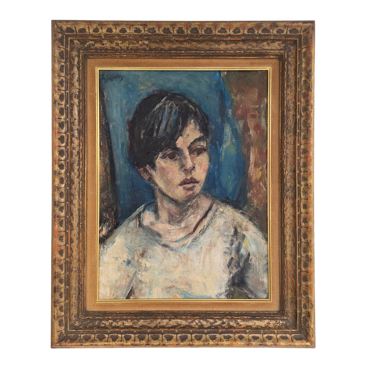 Lipsky Signed Portrait of a Young Boy