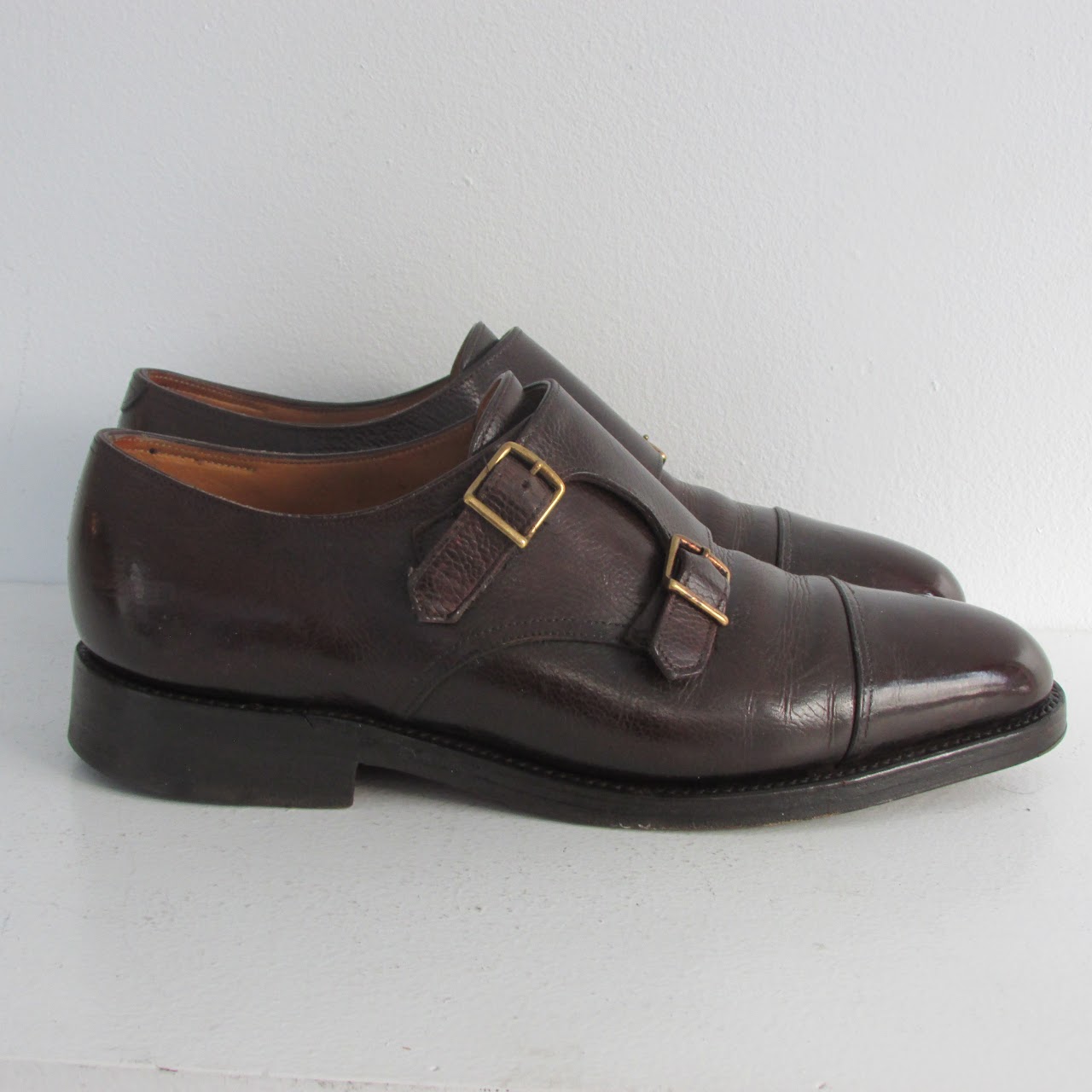 John Lobb Brown Buckle Monkstrap Shoes