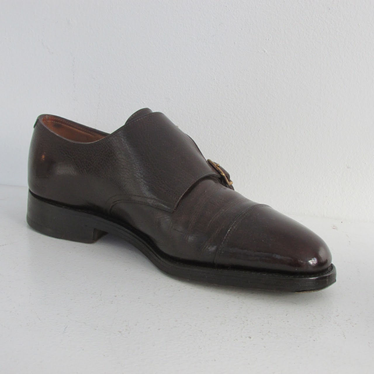 John Lobb Brown Buckle Monkstrap Shoes