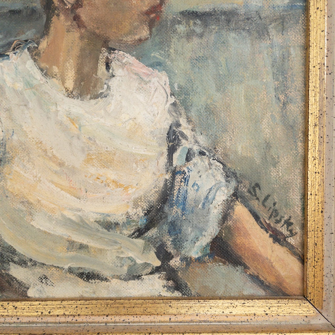 Lipsky Signed Portrait of a Young Woman