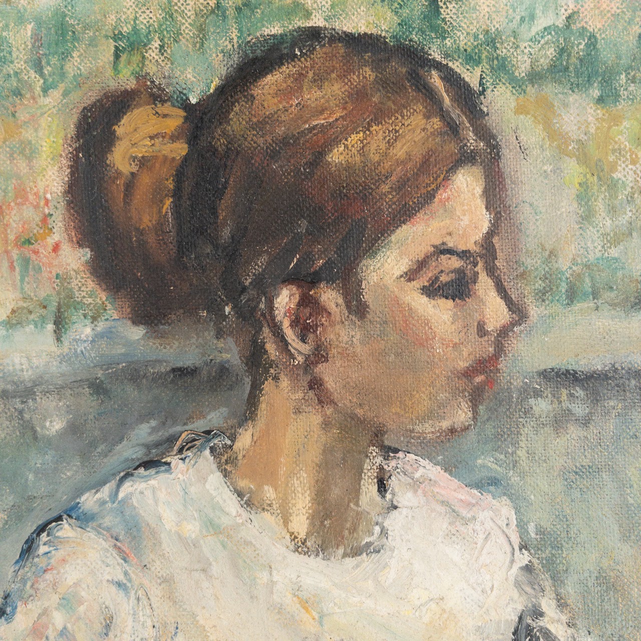 Lipsky Signed Portrait of a Young Woman