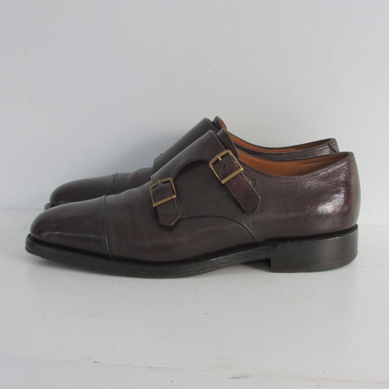 John Lobb Brown Buckle Monkstrap Shoes