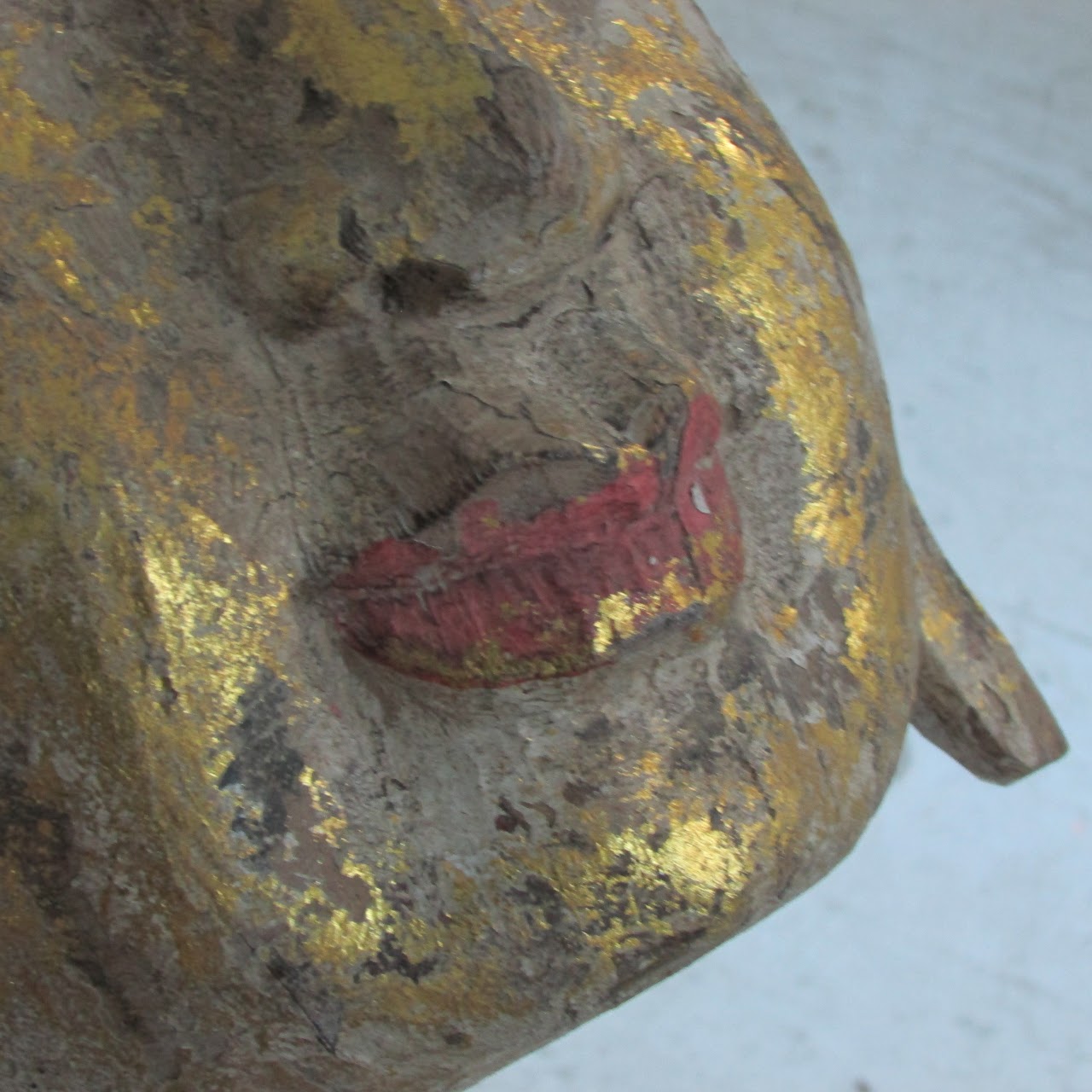 Carved Wood Buddha Head