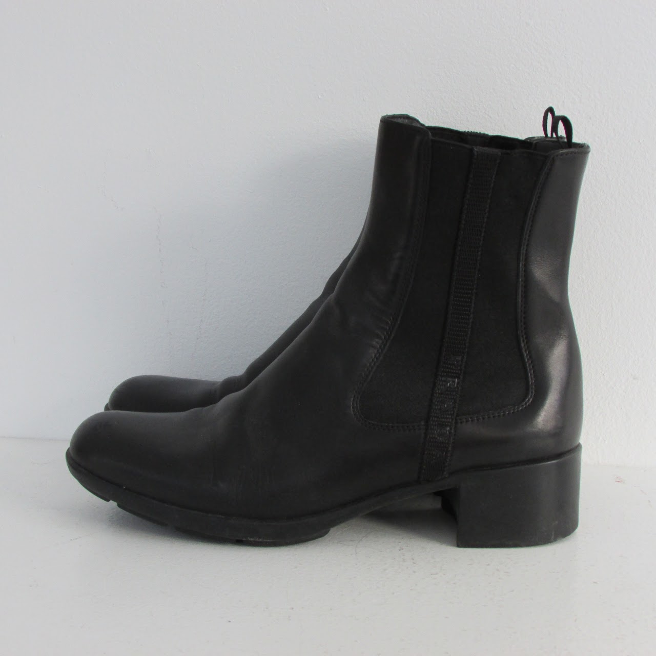 Prada Spandex & Leather Calf Height Boots