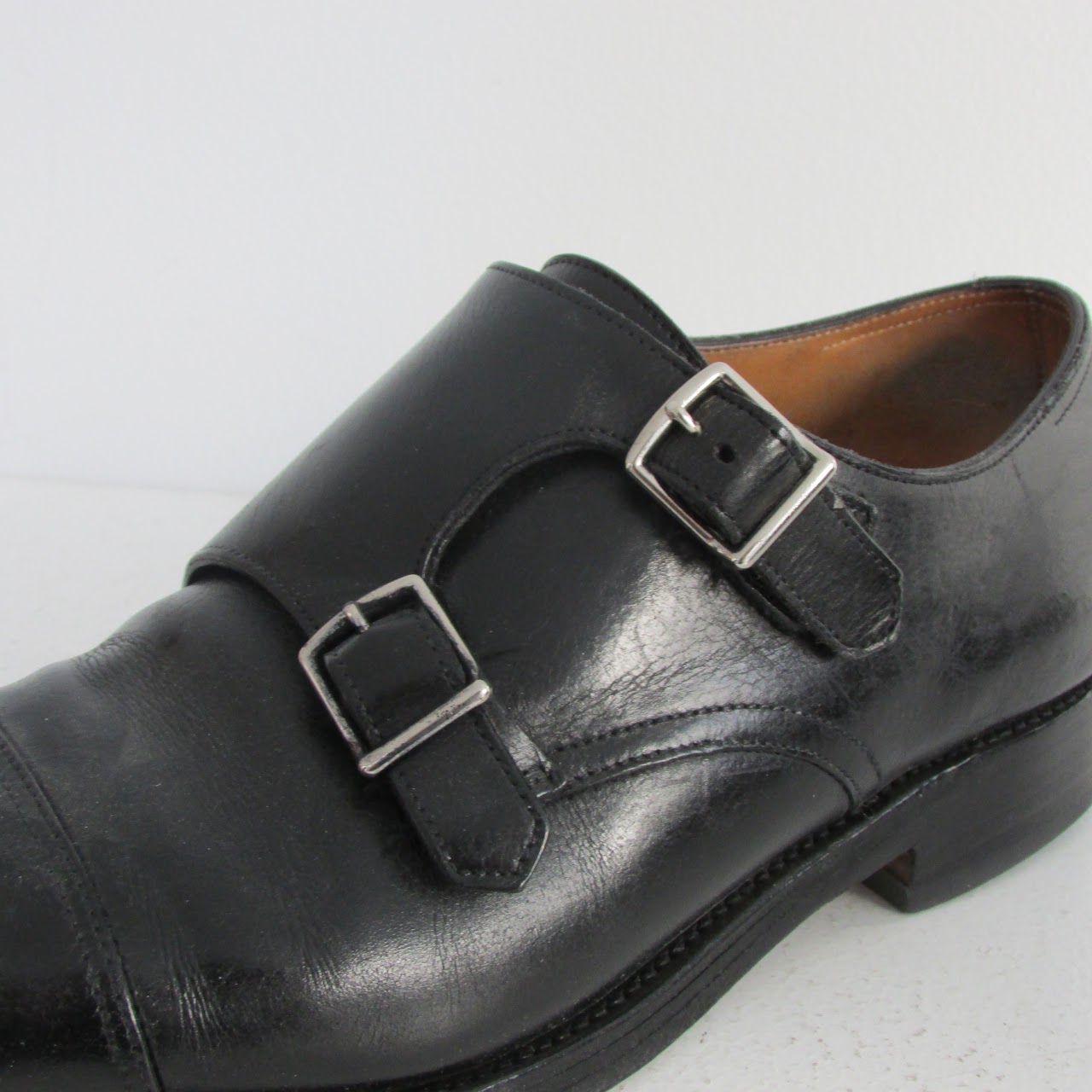 John Lobb Black Buckle Monkstrap Shoes