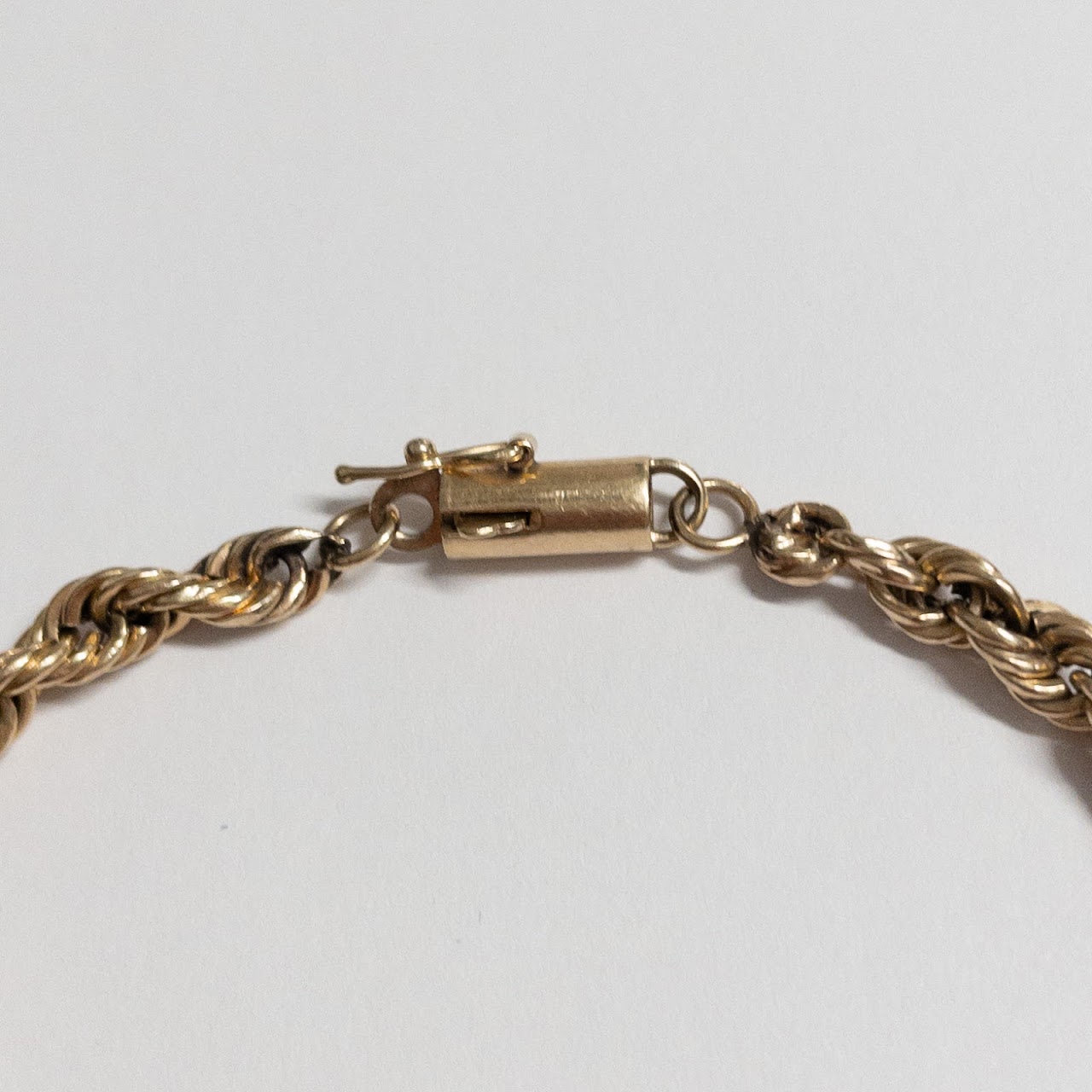 14K Gold Braided Station Bracelet