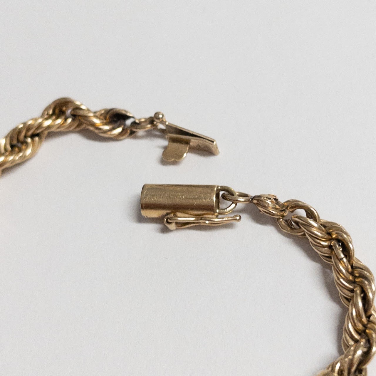 14K Gold Braided Station Bracelet