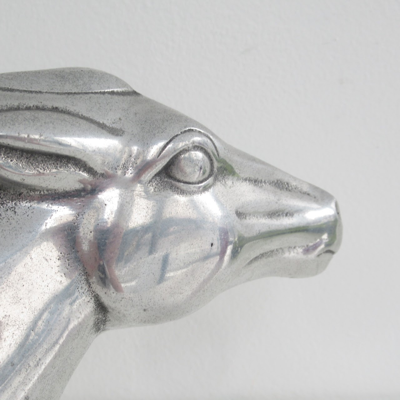 Cast Metal Signed Horse Head Sculpture