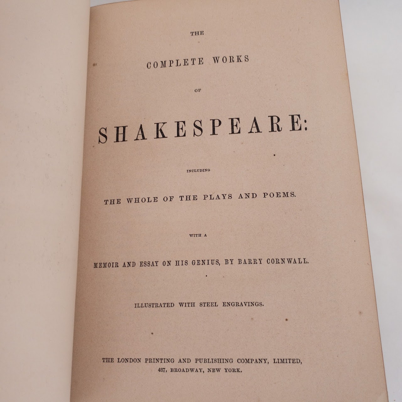 "The Complete Works of Shakespeare in Commemoration of the 300th Anniversary of His Birth" Book