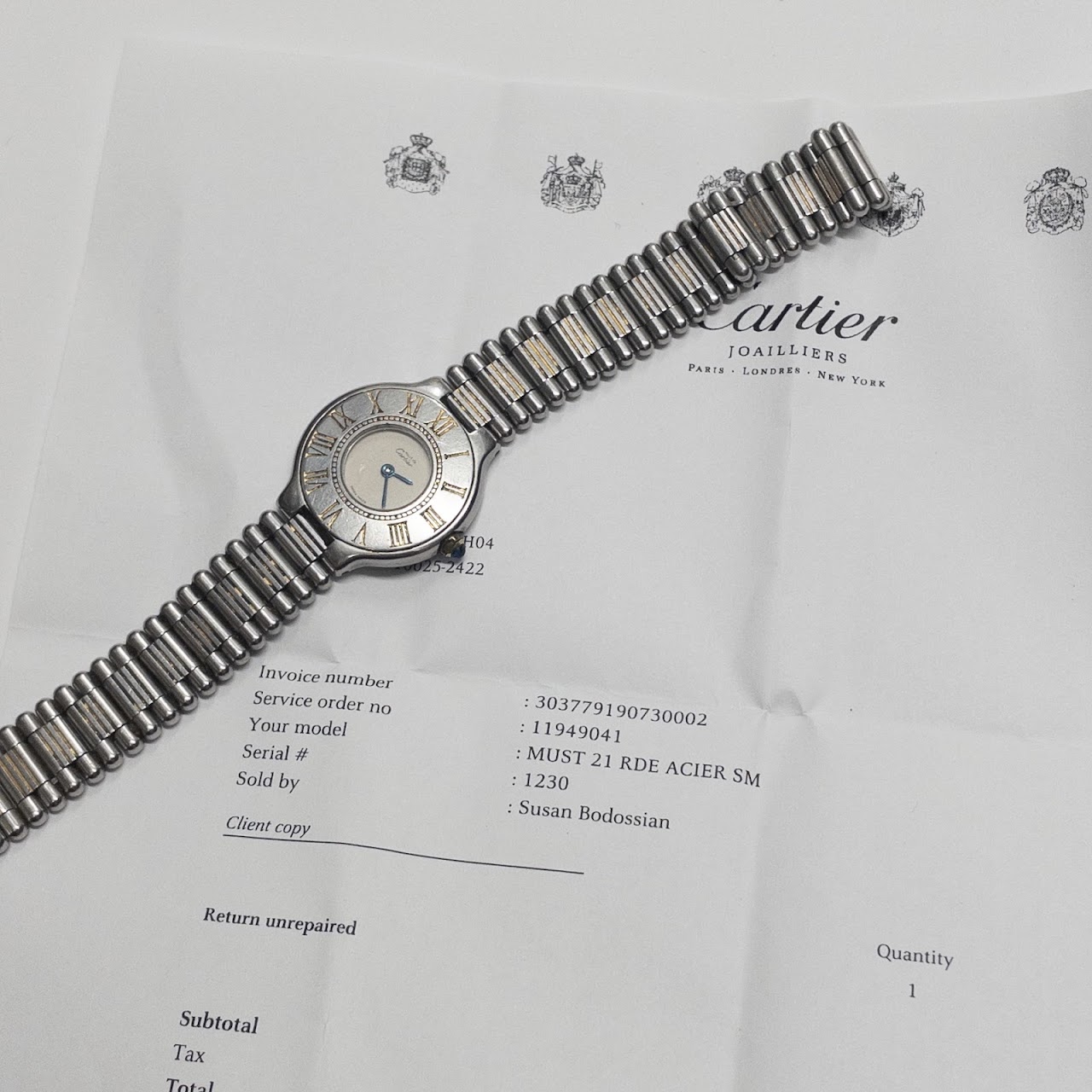 Cartier de Must 21 Ladies' Watch