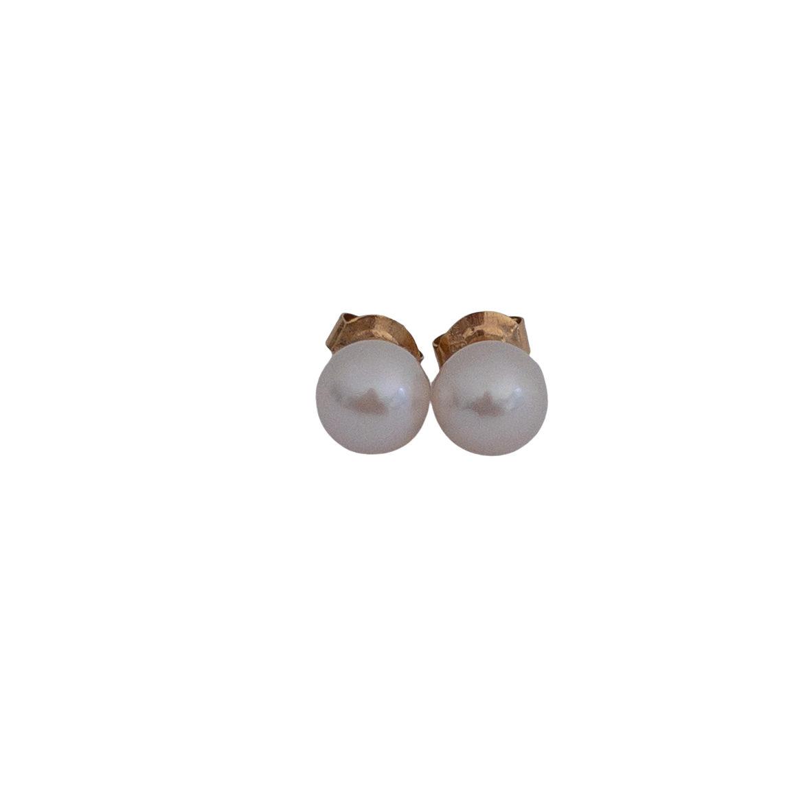 14K Gold & Pearl Stud Earrings