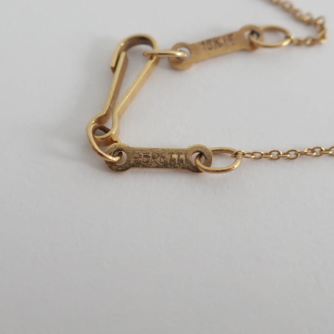 18K Gold & Enamel Pendant on Tiffany Chain