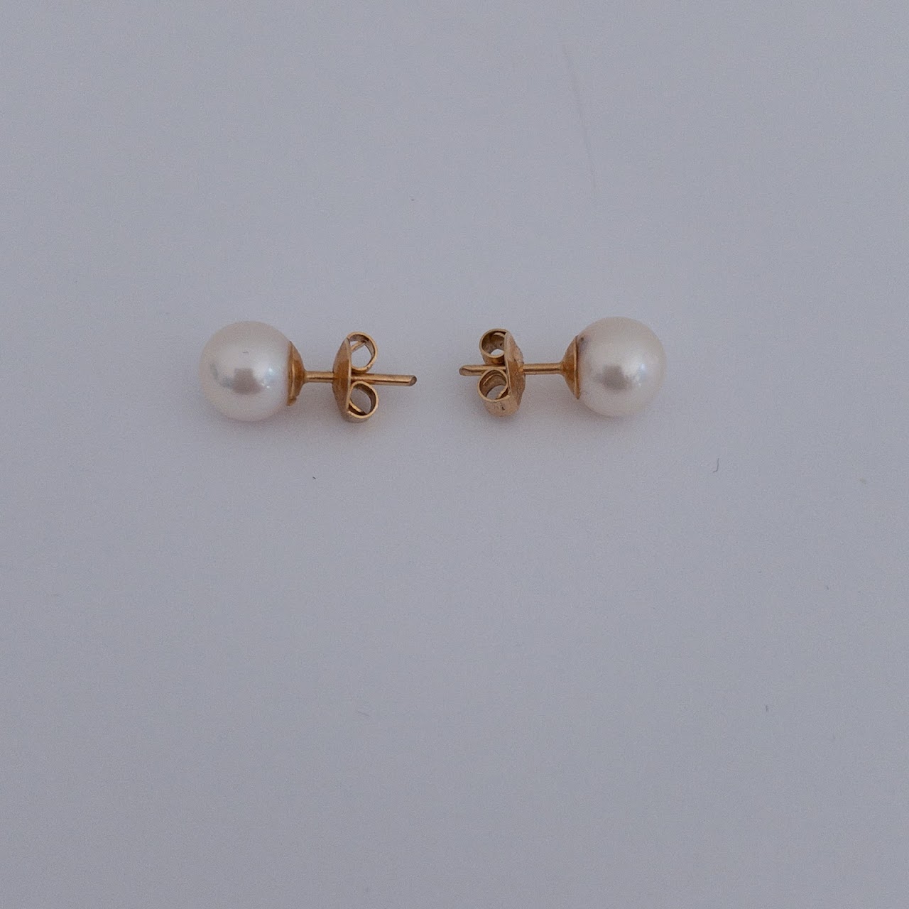 14K Gold & Pearl Stud Earrings