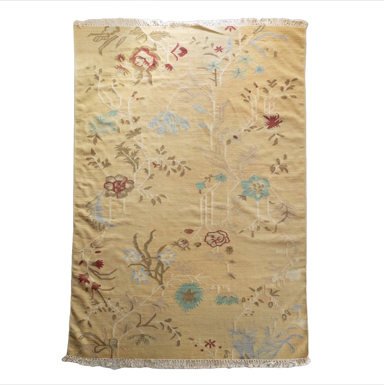 Floral Wool Area Rug