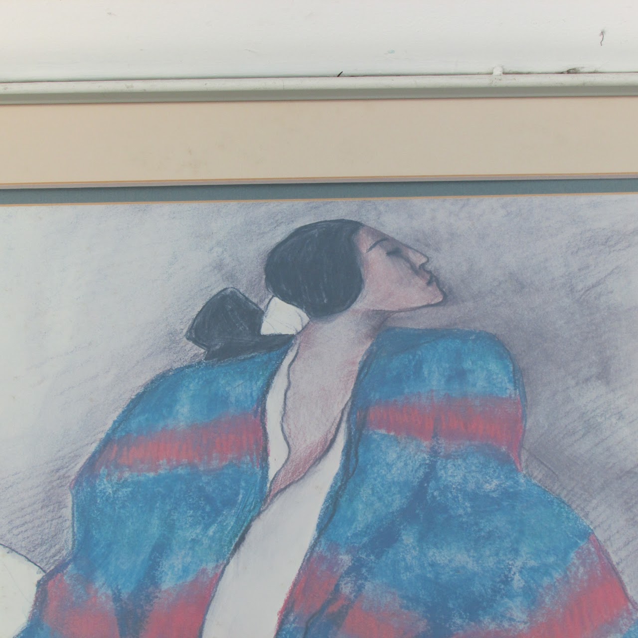 R.C Gorman 'Woman With Blue Blanket' Print