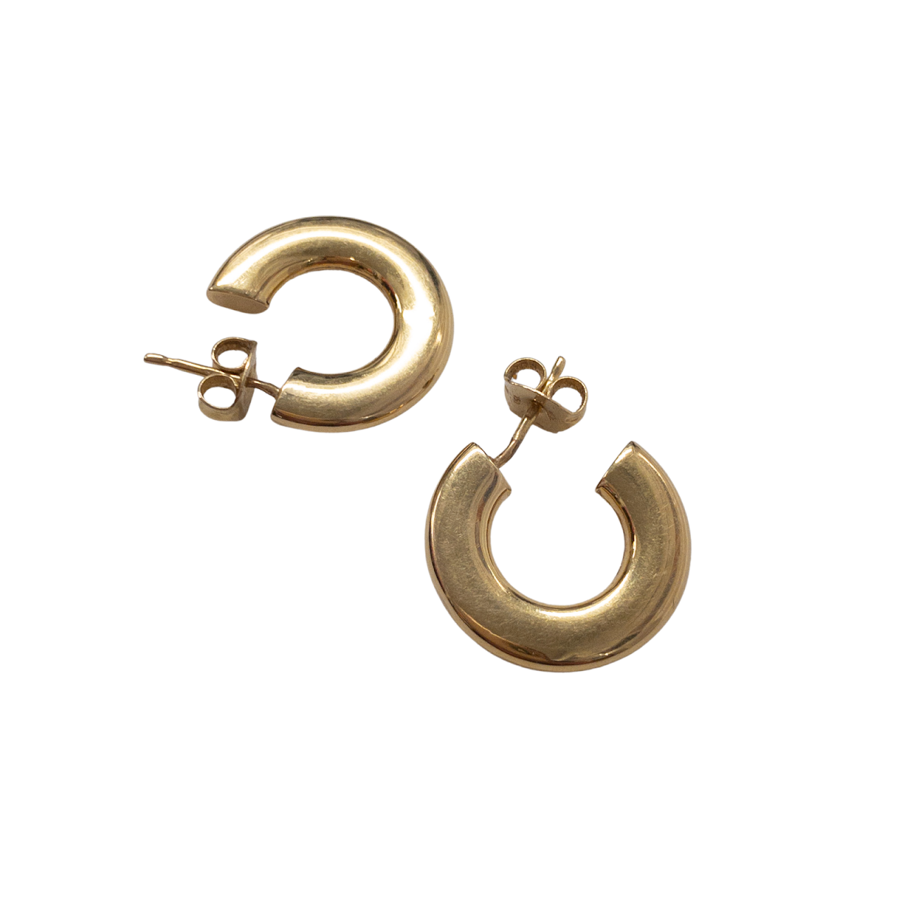 18K Gold Open Hoop Earrings