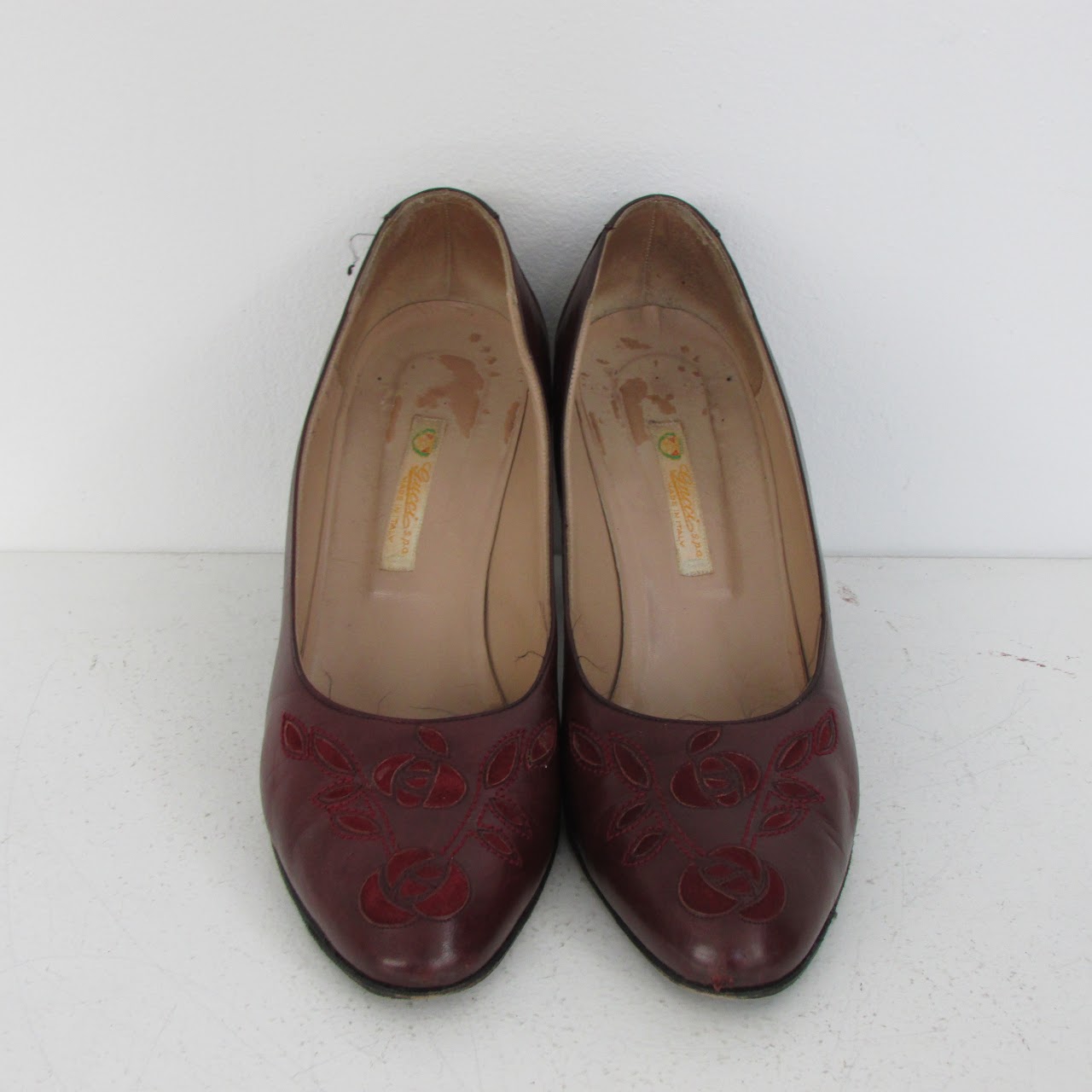 Gucci Vintage Suede Inset Pumps