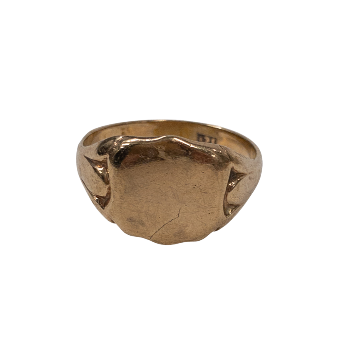 10K Gold Badge Front Ring