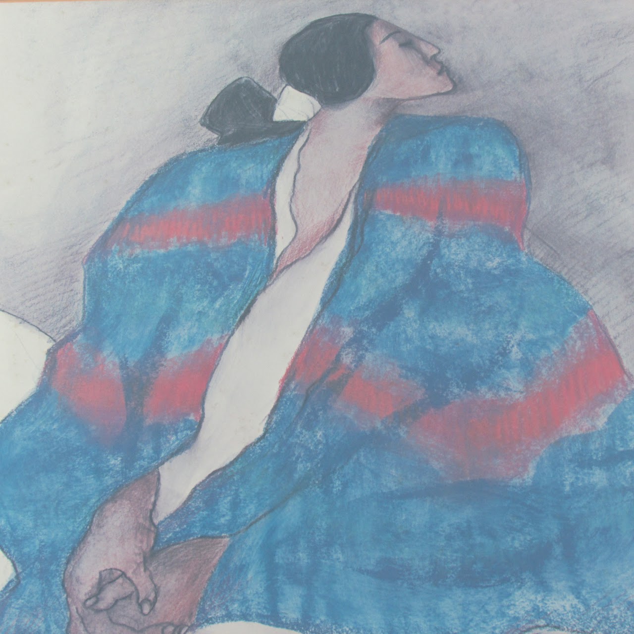 R.C Gorman 'Woman With Blue Blanket' Print