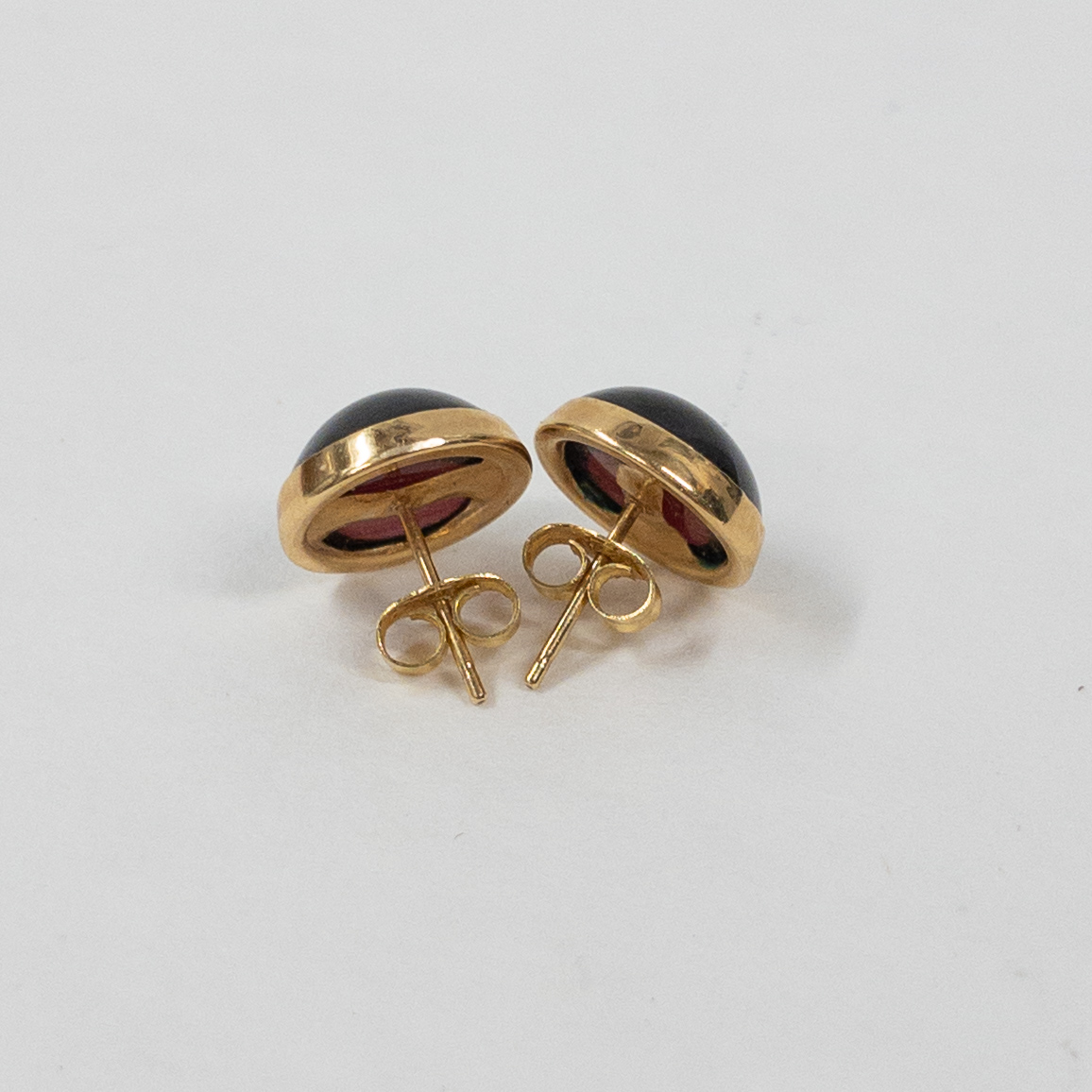 14K Gold and Amethyst Stud Earrings