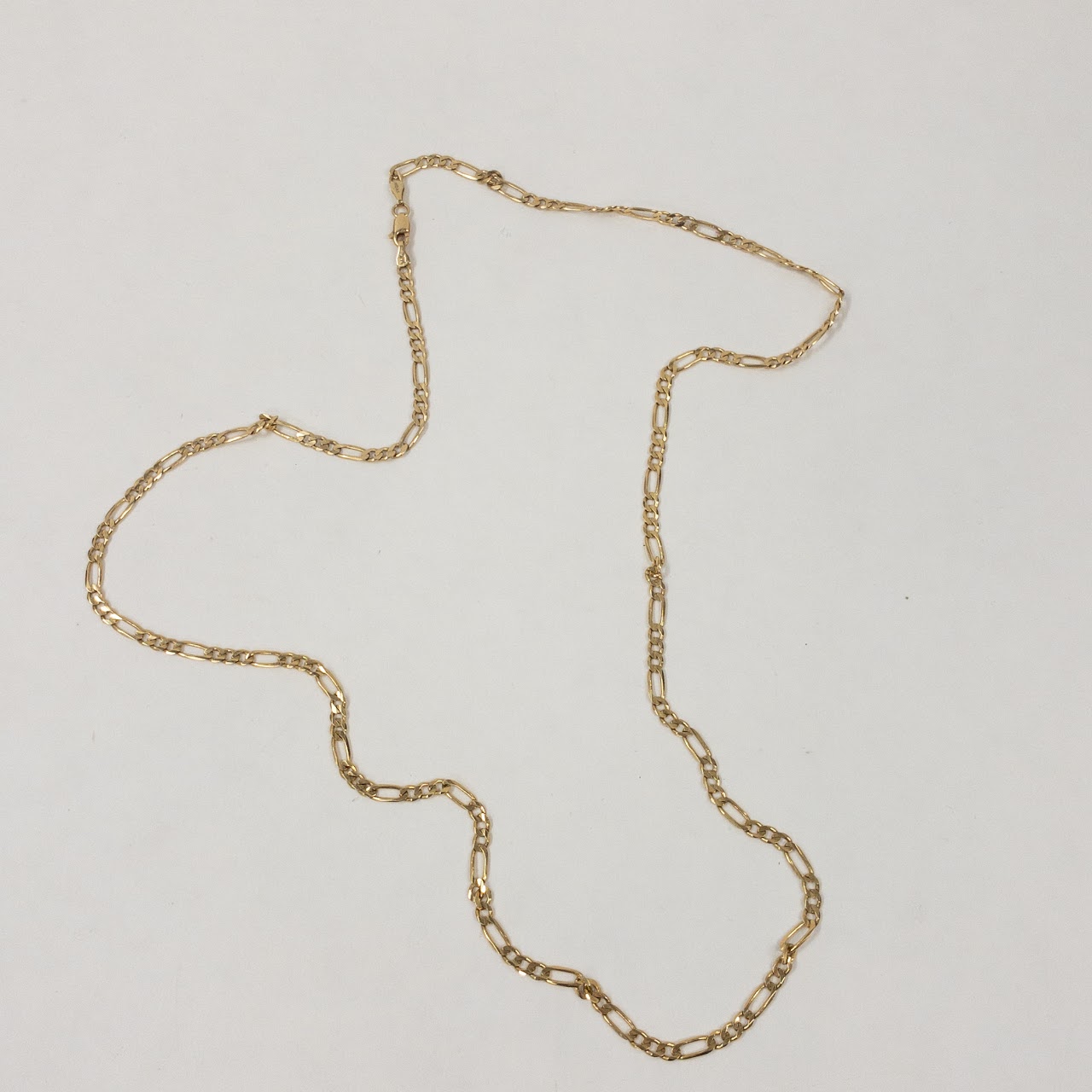 14K Gold Heavy Figaro Chain Necklace