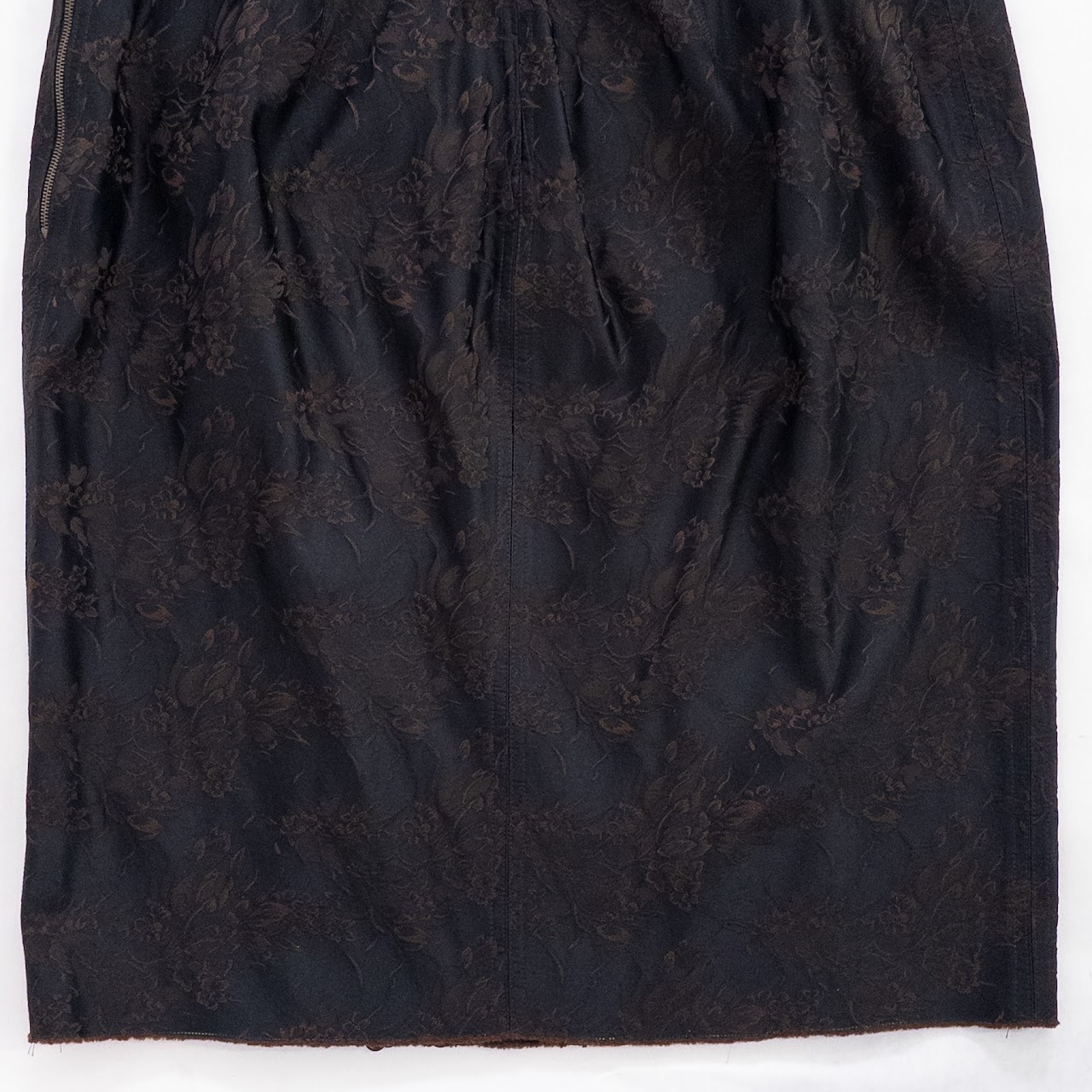 Lanvin Sequined Silk Damask Skirt