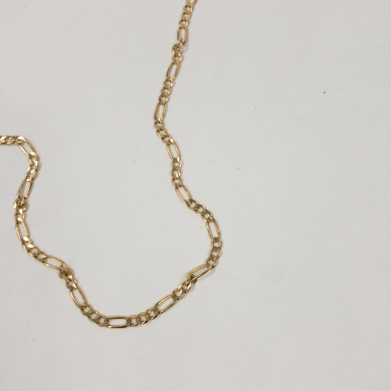 14K Gold Heavy Figaro Chain Necklace