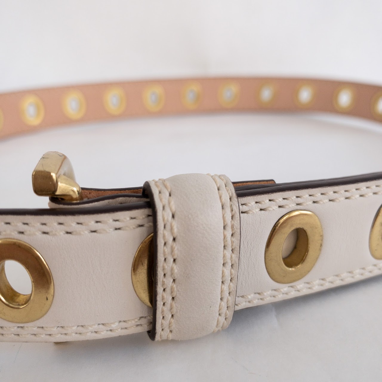 Coach Ivory Leather Belt