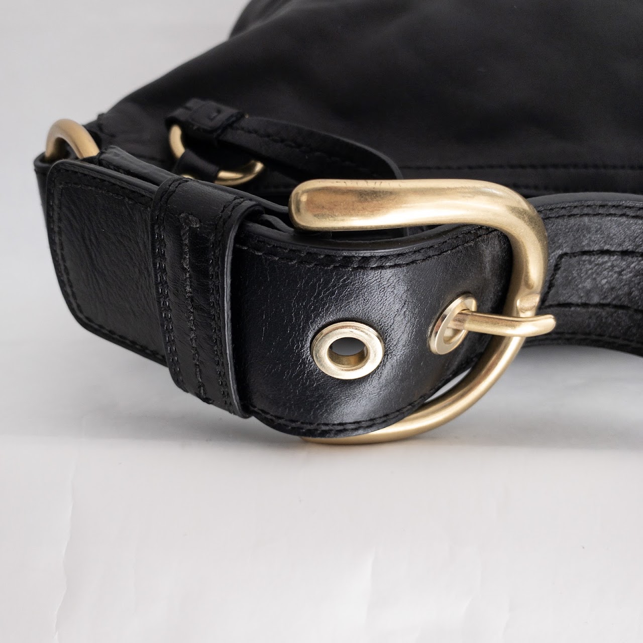 Coach Black Leather Hobo Bag