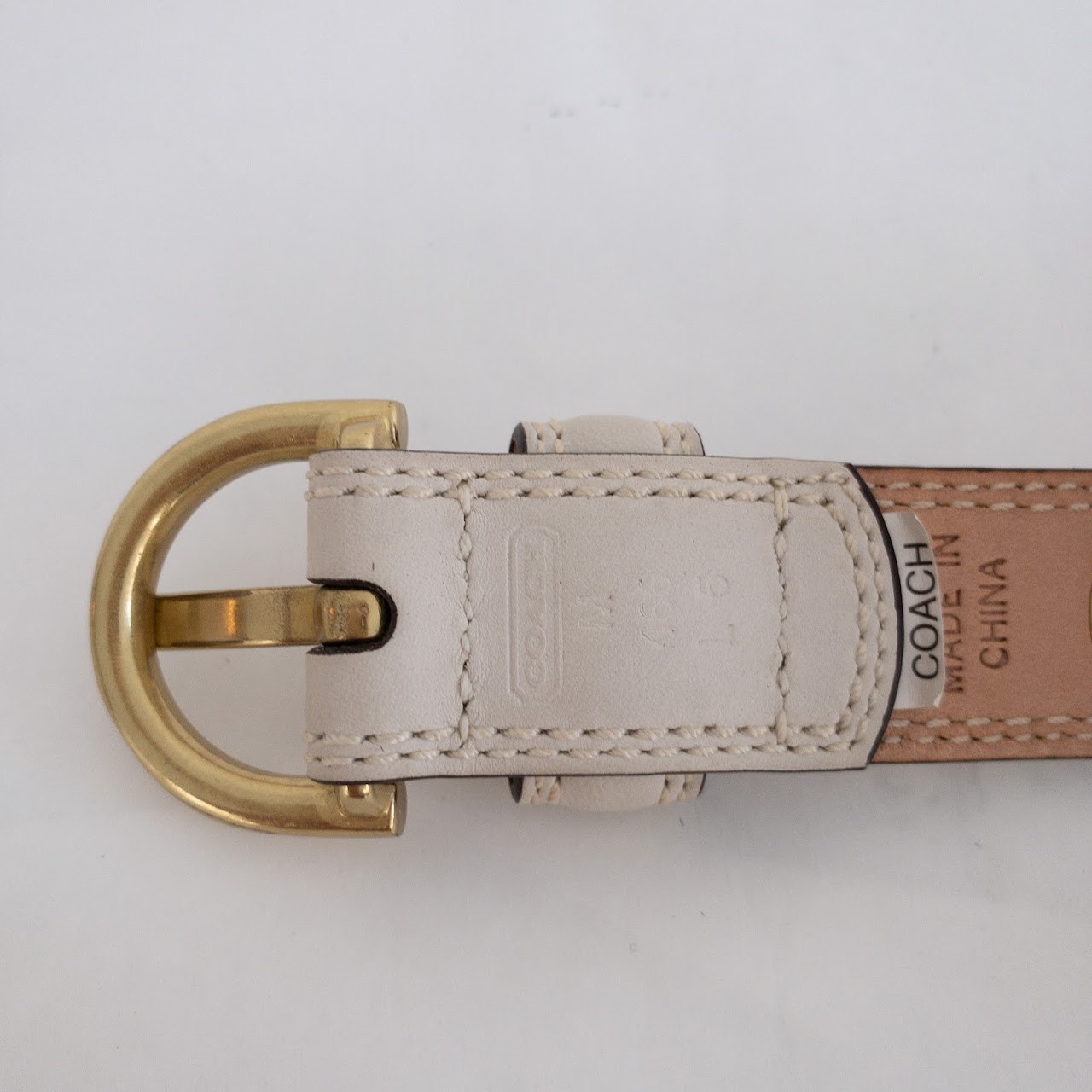 Coach Ivory Leather Belt